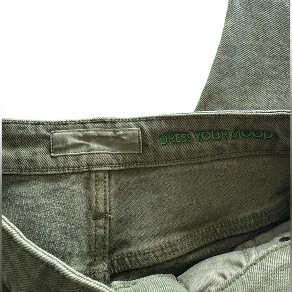 Seven7  7.7  Olive Green Carpenter Mid-Rise Jeans size 29 - Picture 5 of 15